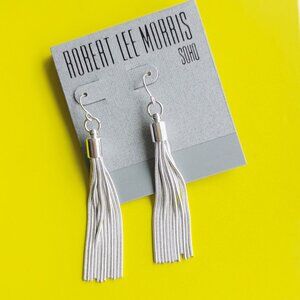 Robert Lee Morris Silver Tassel Earrings Long Vintage Chain Drop Style